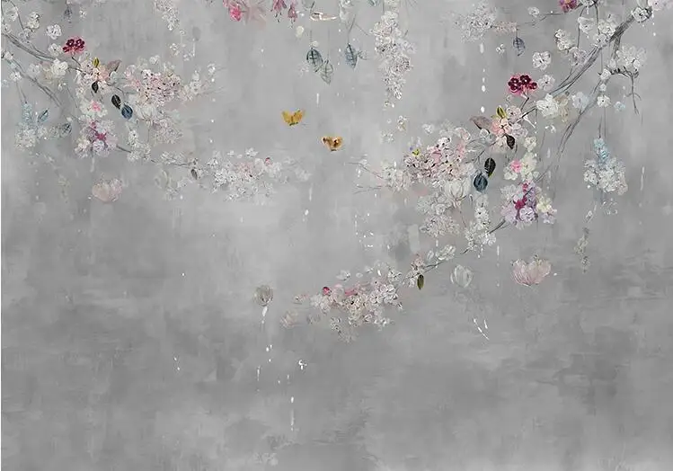 

Пользовательские американские цветы настенное покрытие ТВ фон настенные обои для гостиной диван свет обои украшение дома