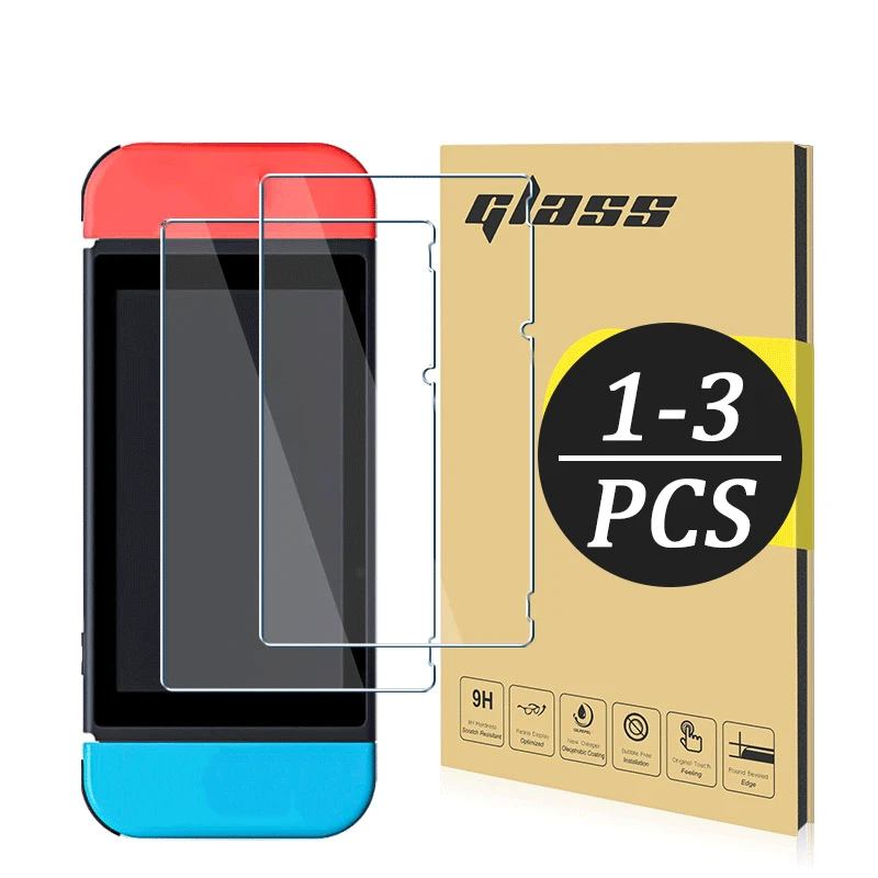 3pcs Tempered Glass for Switch /Switch Lite/Switch Oled Screen Protector Clear Tempered Glass Screen Accessory Film