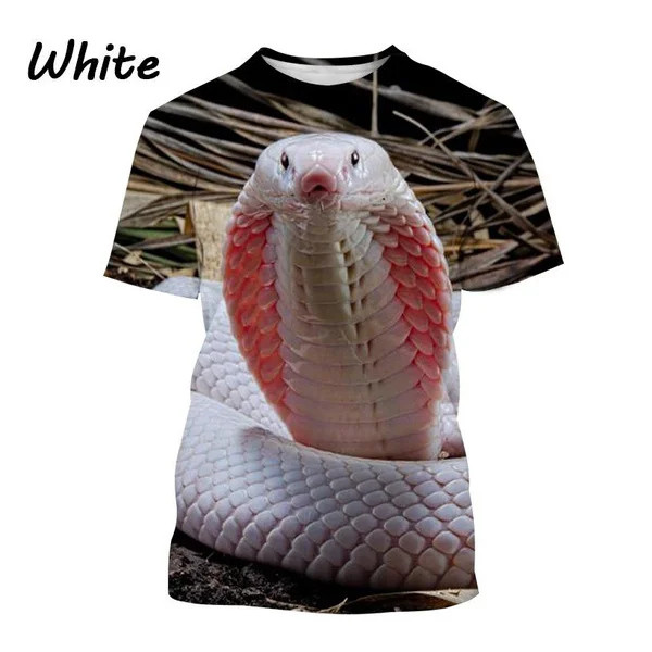 

Новая популярная модная повседневная спортивная футболка с изображением змеи холодной крови с изображением животных, новинка, крутая футболка с коротким рукавом и 3D-принтом