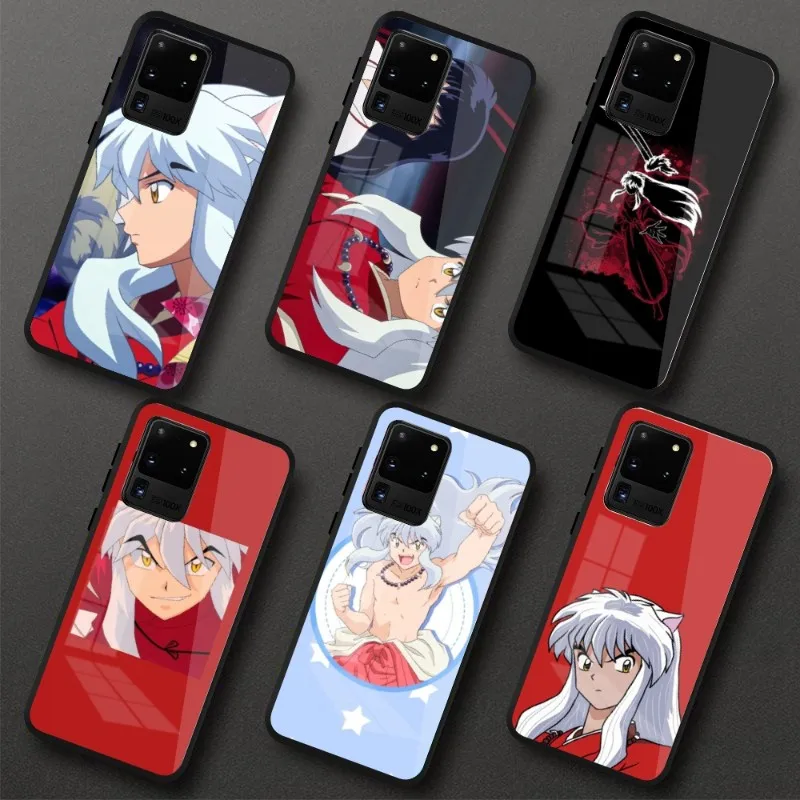 

Японское аниме Inuyasha чехол для телефона для Samung S23 S22 S21 Pro Ultra A13 A33 A53 NOTE 20 PC стеклянный чехол Funda Shell