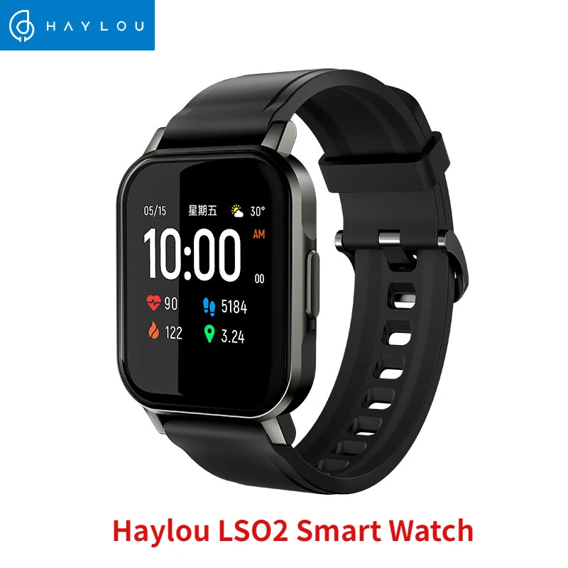 

Original Haylou LS02 Smart Watch Men ,IP68 Waterproof ,12 Sport Models,Bluetooth 5.0 Sport Heart Rate Monito,English Version