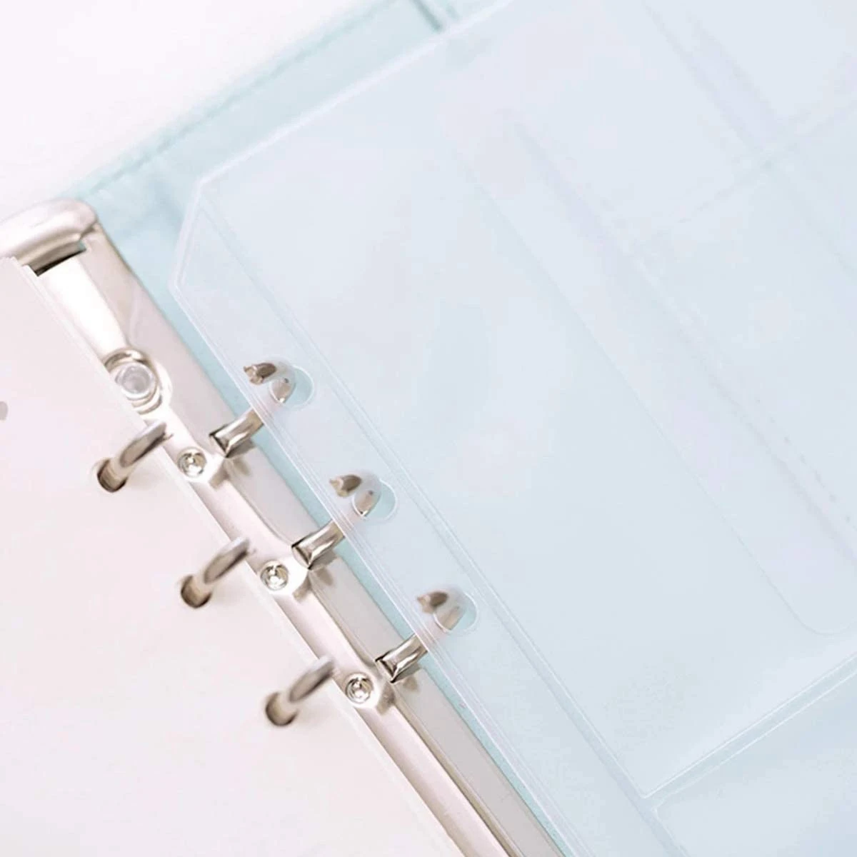 12 шт. A5 карманы для переплета папки на молнии с 6 кольцами ноутбука вкладыши сумки