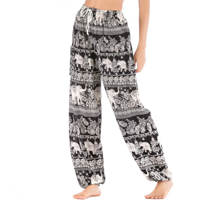 

Bohemian Yoga Bloomers Yoga Clothes Women's Casual Laced Pants plus size pants women baggy pants for women