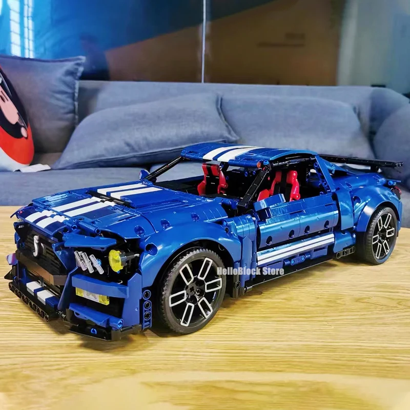 

Technical City Car Mustang GT500 Sports Cars Model Building Block 1:10 Racing Vehicle Bricks Toys For Boys Birthday Gifts MOC