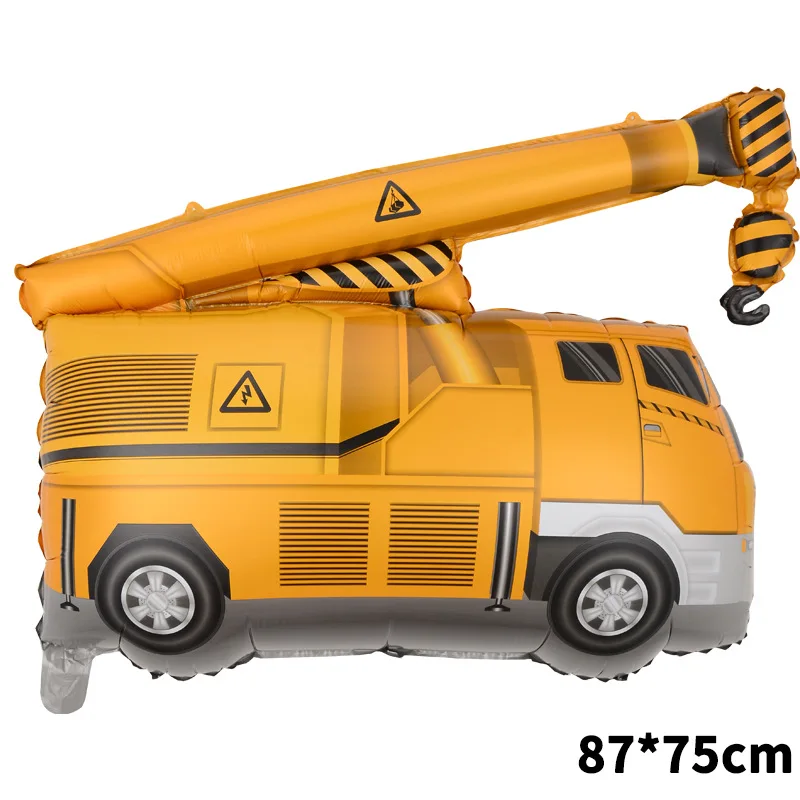 

Large Children's Transportation Theme Party Decoration Supplies Excavator Plane Cartoon Car Aluminum Balloon