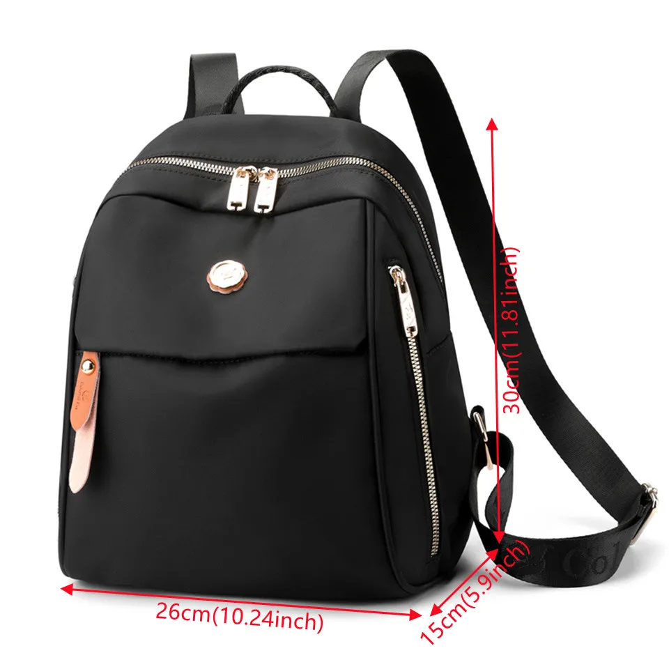 Women Backpacks For Teenagers Nylon Backpacks Solid Color Waterproof  Campus Leisure Schoolbags Backpacks