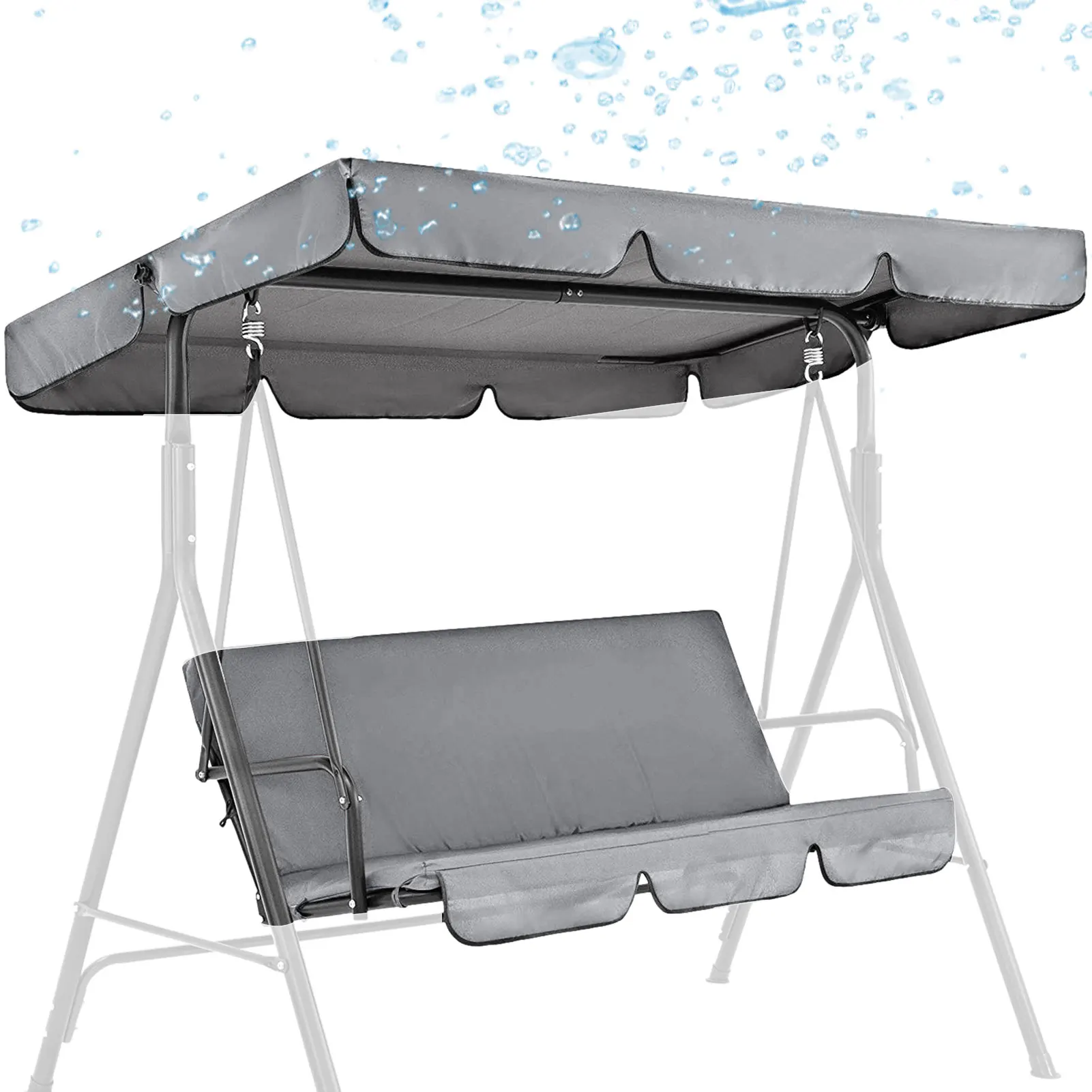 

Swing Canopy Lids Hammock Swing Glide Covers Oxford Fabric Resistant Weather Protector For Outdoor Courtyard Patio Furniture For