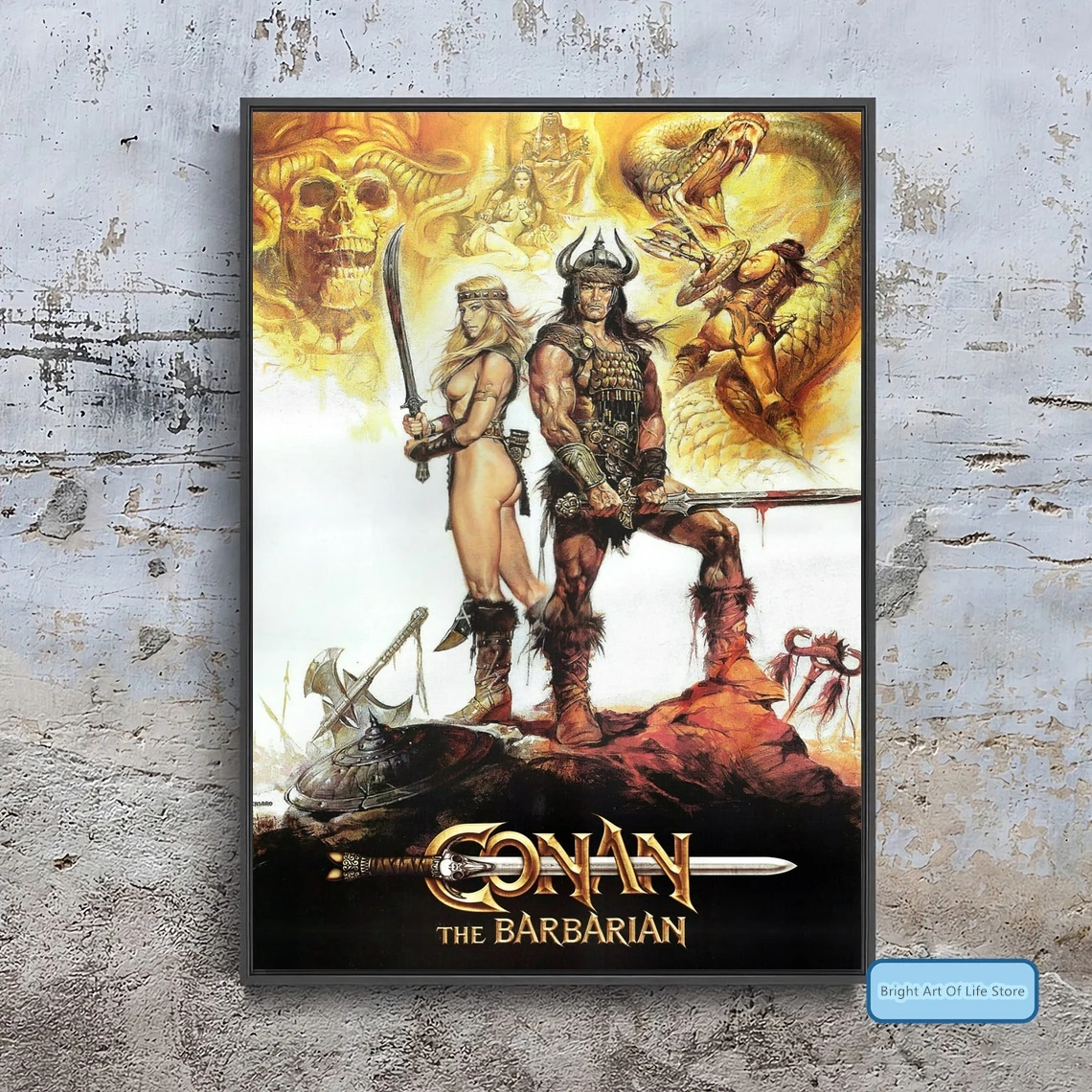 

Постер из фильма «варвар» Conan (1982), Обложка, фотопечать на холсте, настенное искусство, домашний декор (без рамки)