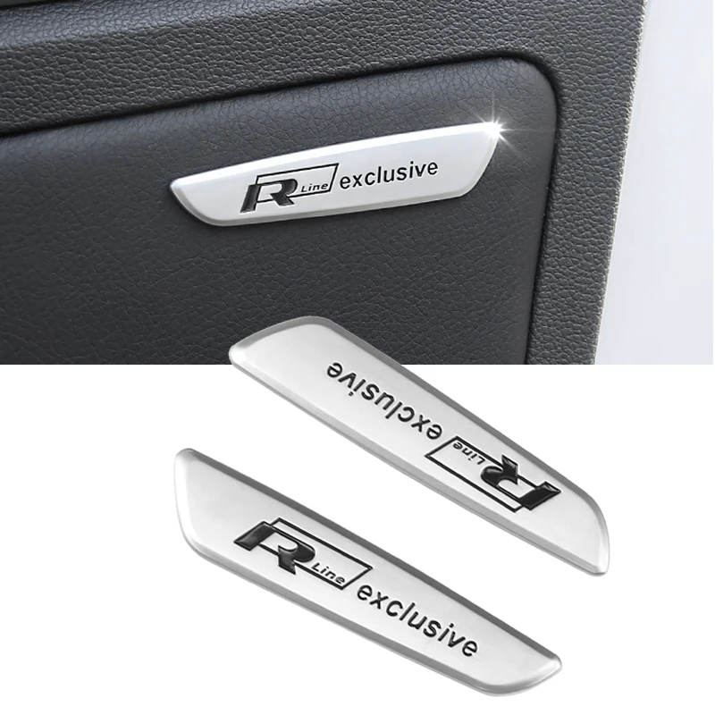 R LINE 3D наклейка из алюминиевого сплава для внутренней отделки автомобильной