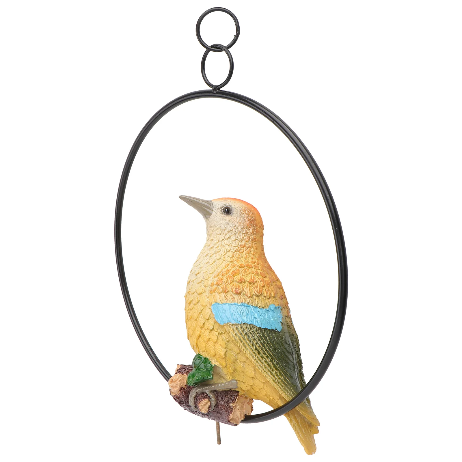 

1Pc Simulated Bird Tree Pendant Creative Tree Decor Garden Craft Pendant Orange