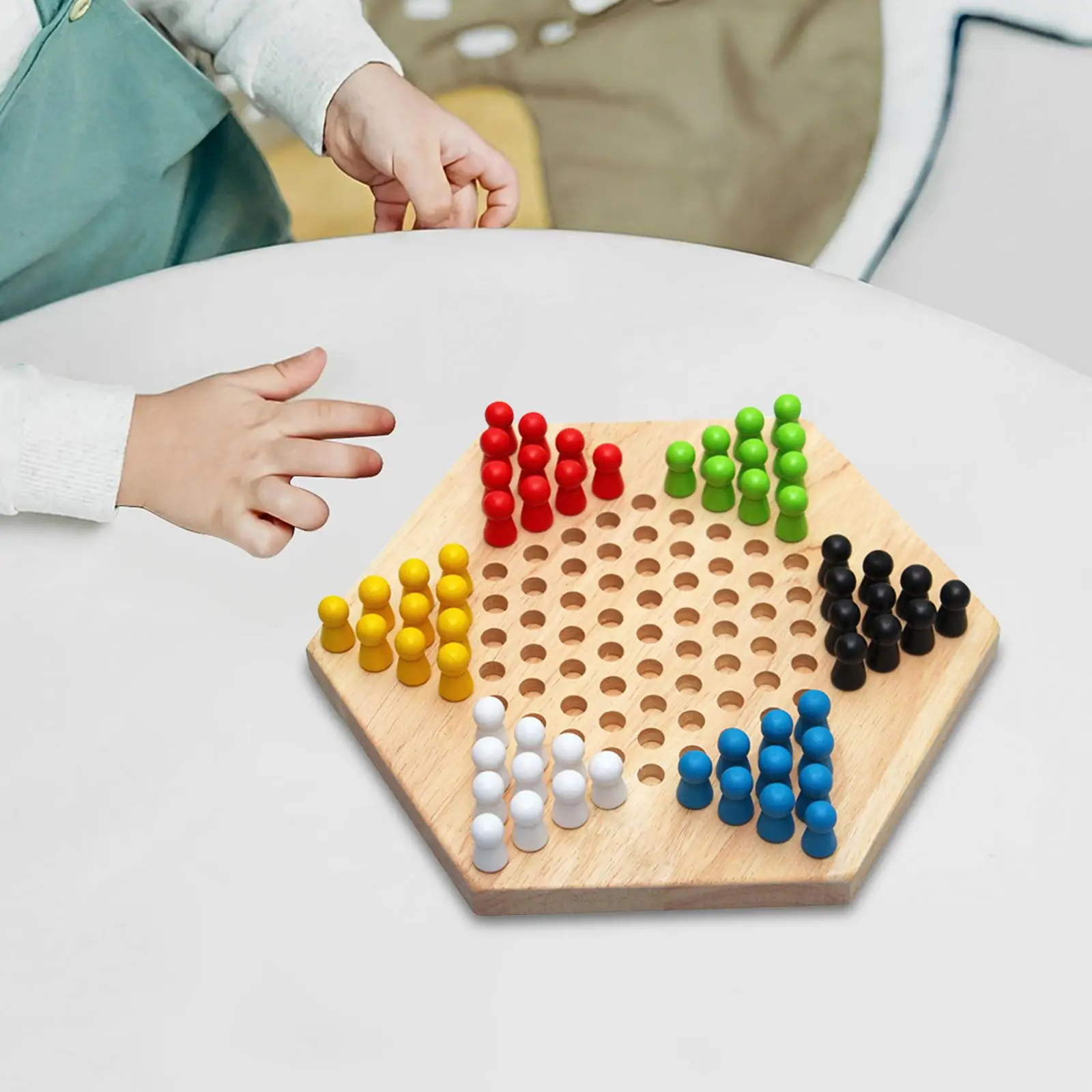 Деревянные китайские шашки забавная игра ручной работы игрушка для