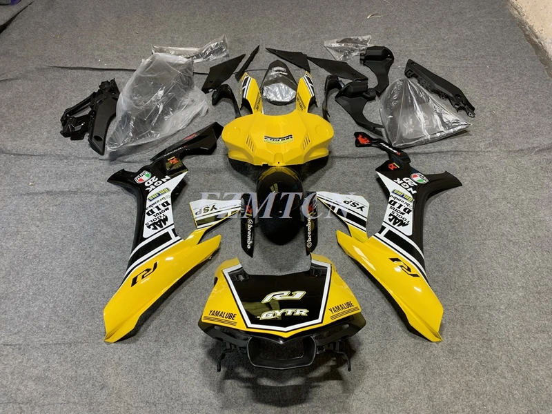 

Новый комплект обтекателей для мотоцикла ABS, подходит для YAMAHA YZF - R1 R1m 2015 2016 2017 2018 15 16 17 18 19, комплект кузова желтого цвета