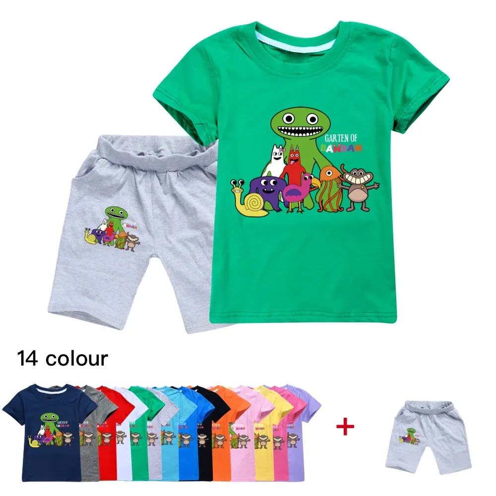 

Garden of Banban Summer Sets Baby Boys Girls Cartoon Cotton Short Sleeve T-Shirt+Shorts 2pcs Tracksuits Child Loungewear