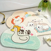 new cartoon bathroom doormat entrance floor mat non slip mats rug duck pet absorbent carpet bath cute bath tub mat bed kid room