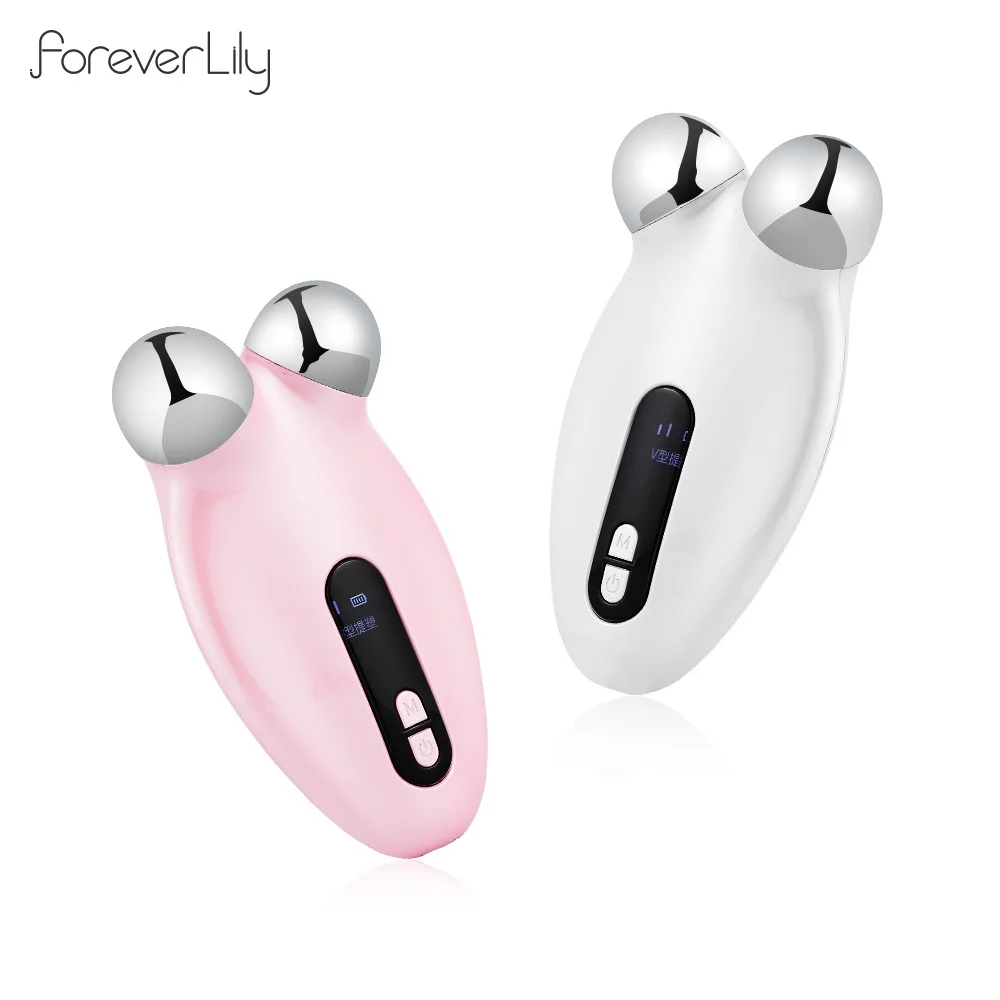 

EMS Facial Slimming Vibration Massager Face Lift Machine Roller Skin Tighten 42℃ Hot Compress Rejuvenation Facial Wrinkle Remova