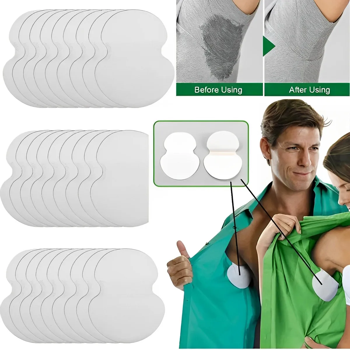 

50/30/10Pcs Disposable Underarm Pad Sweat Guard Deodorant Armpit Sweat Stickers Dress Clothing Absorbent Sweat Perspiration Pads