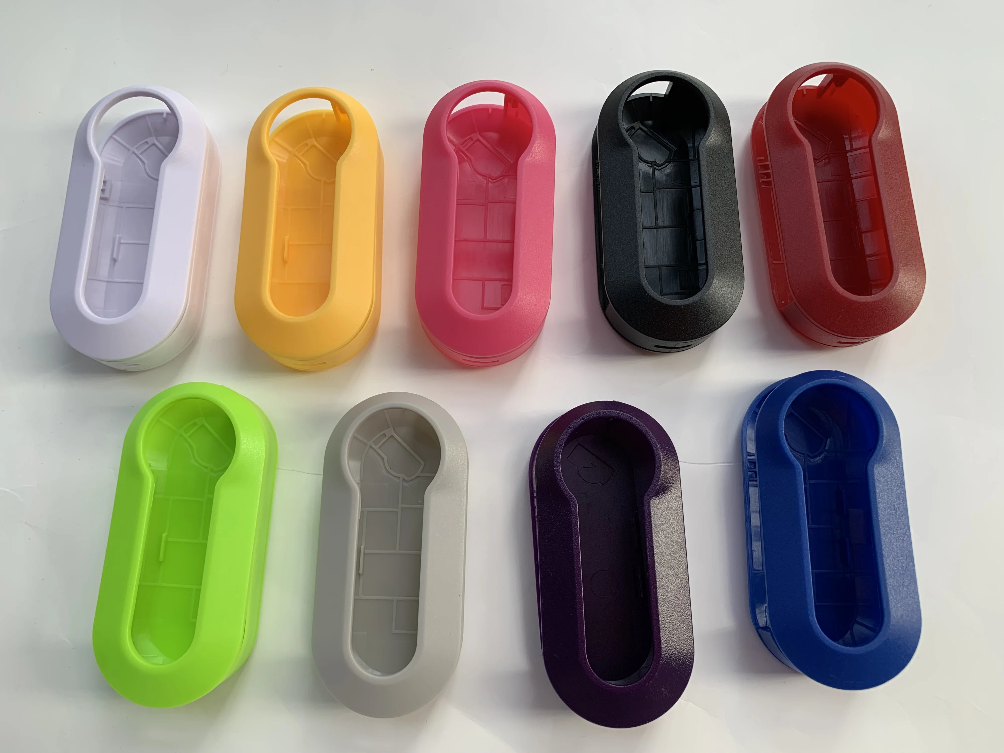 10 шт./лот пластмасс красного цвета ключ чехол для Fiat 500 Panda Punto Bravo 3 кнопки