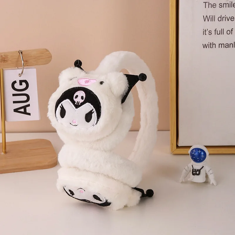 Модные плюшевые наушники Sanrio Kuromi милые с героями мультфильмов для мальчиков и