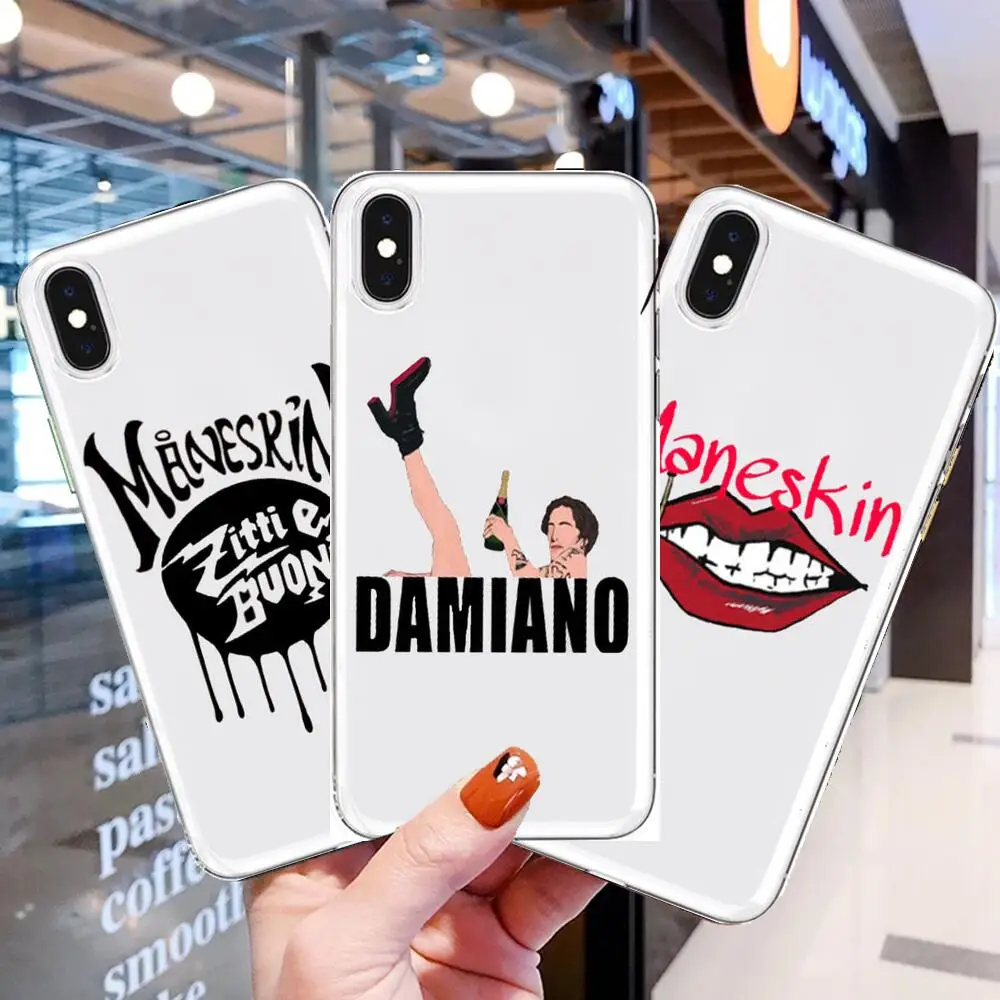 

Maneskin Damiano David Anime Transparent Phone cover hull For SamSung Galaxy S8 S9 S10e S20 S21 S30 Plus S20 fe 5G Lite Ultra