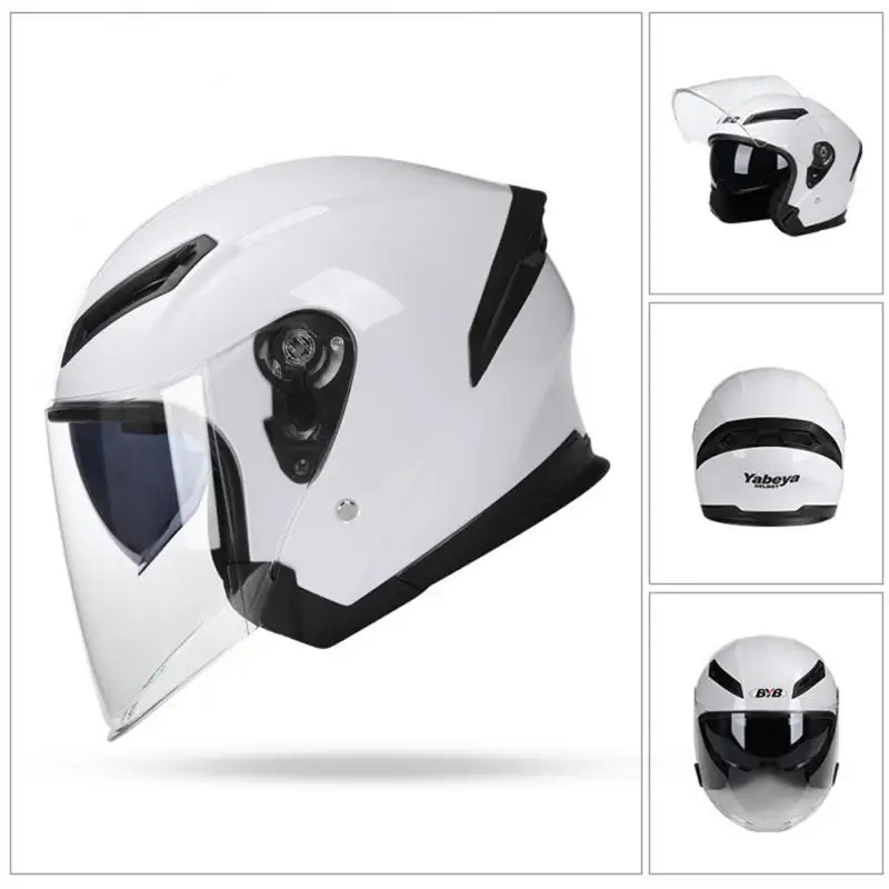 

Ventilation Half Helmet Double Lens Helmet Detachable Safety Safety Helmet Multiple Colors Motorcycle Helmet For Adult Men Women