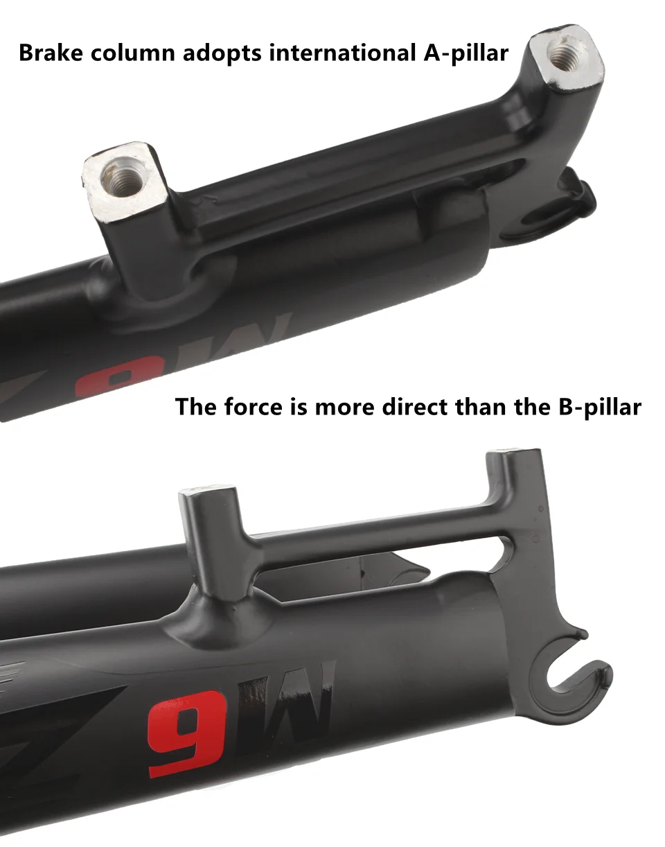 Вилка ZEROING M6 для горного велосипеда 26/27 дюйма полностью из алюминиевого сплава