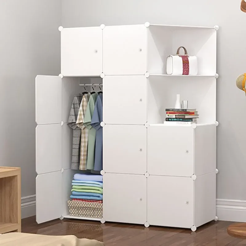 Wardrobe Closet Cabinet Simple Wardrob Plastic Space Saving Portable Folding Bedroom Organizer Shelves Furniture