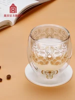 palace museum jinqian yonggu double layer glass cup cup gift birthday gift palace museum