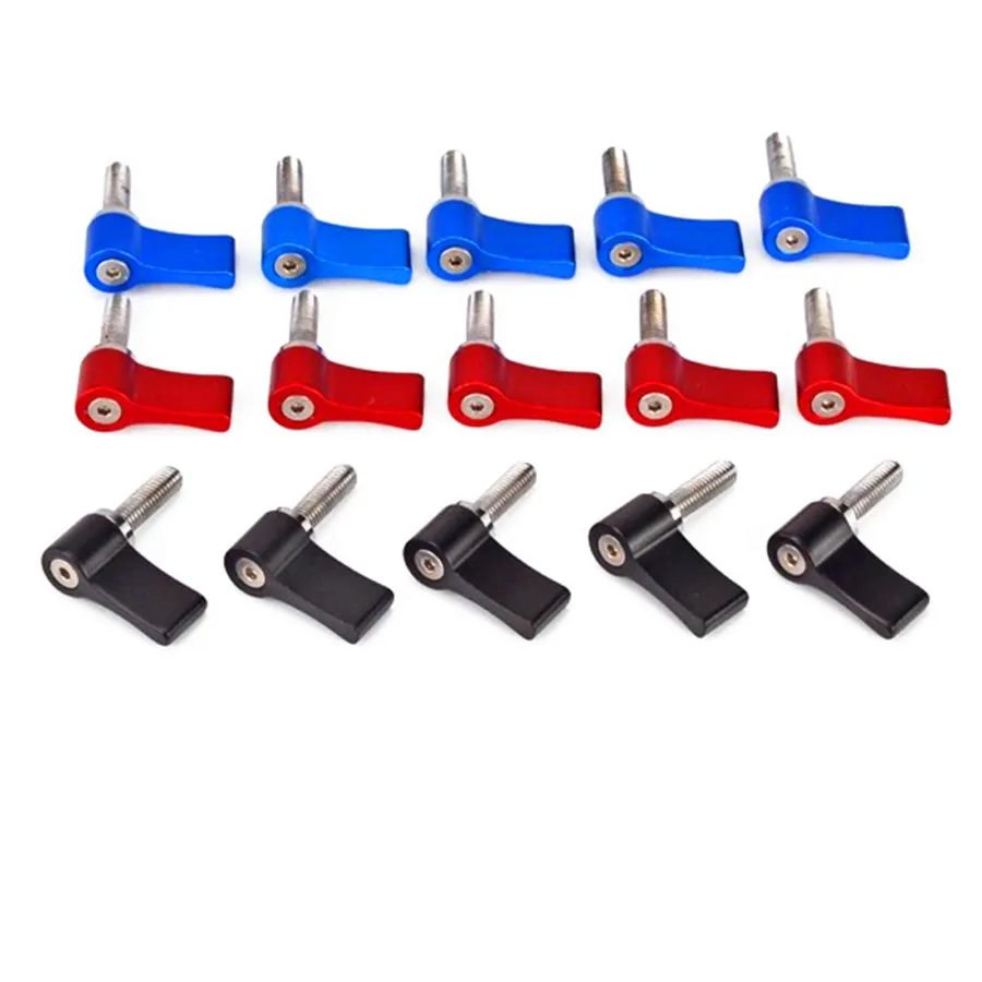 

10PCS M4 M5 M6 Threaded Knob Screw Adapter 17mm Screw Length Rail Rod Slider Clamp Locking Screw L Shape Wrench Clamp Screws