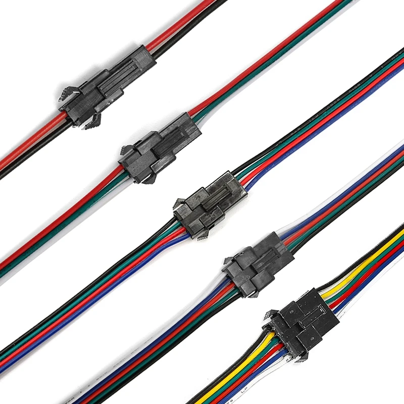 Электрический кабель-переходник 22AWG JST SM 2/3/4/5/6 Pin вилка папа и мама для