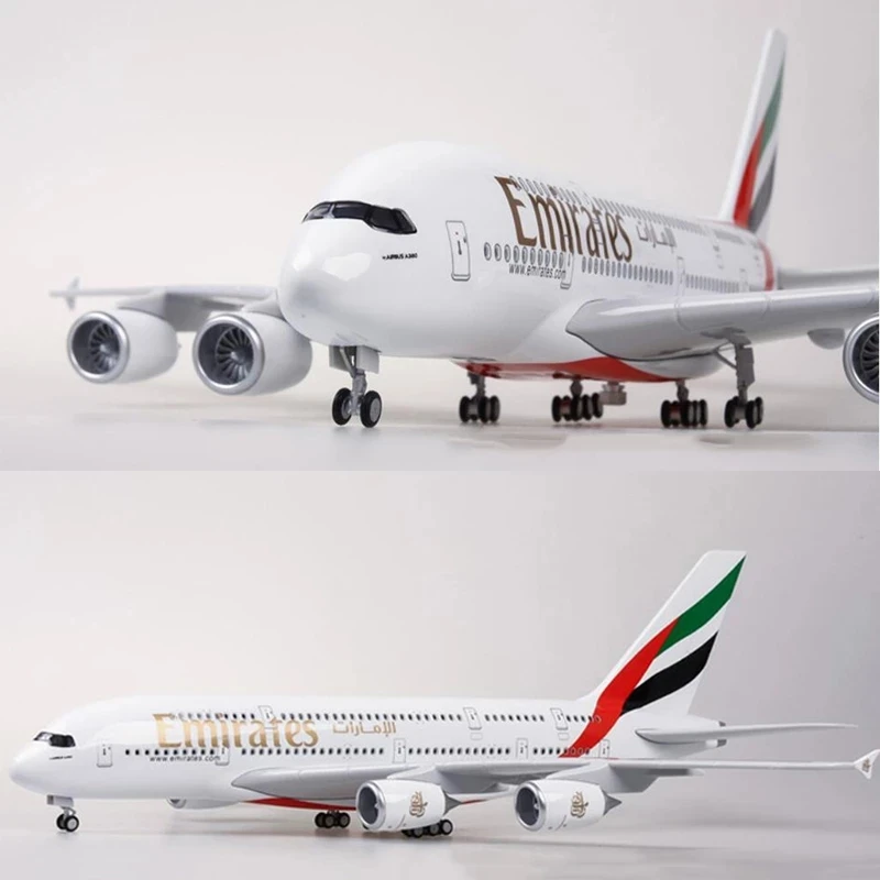 

Модель самолета A380 из Эмиратов и дыхательных путей, 45 см