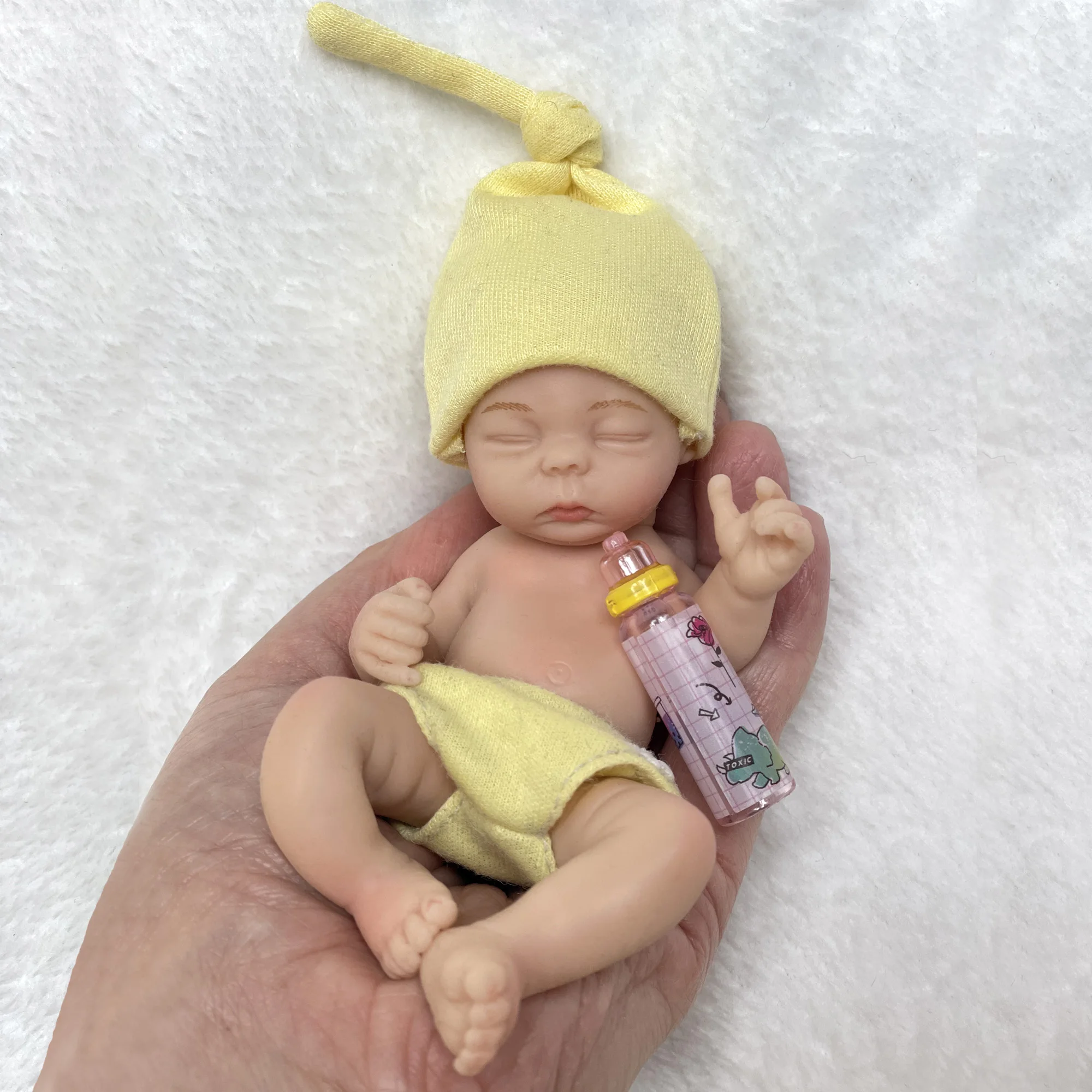 

6 Inch Mini Silicone Reborn Baby Doll Full Solid Silicone Bebe Reborn Doll