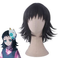 anime cosplay wig for demon slayer hair synthetic hair wigs adult wig makomo wig cosplay costume men women with free wig cap