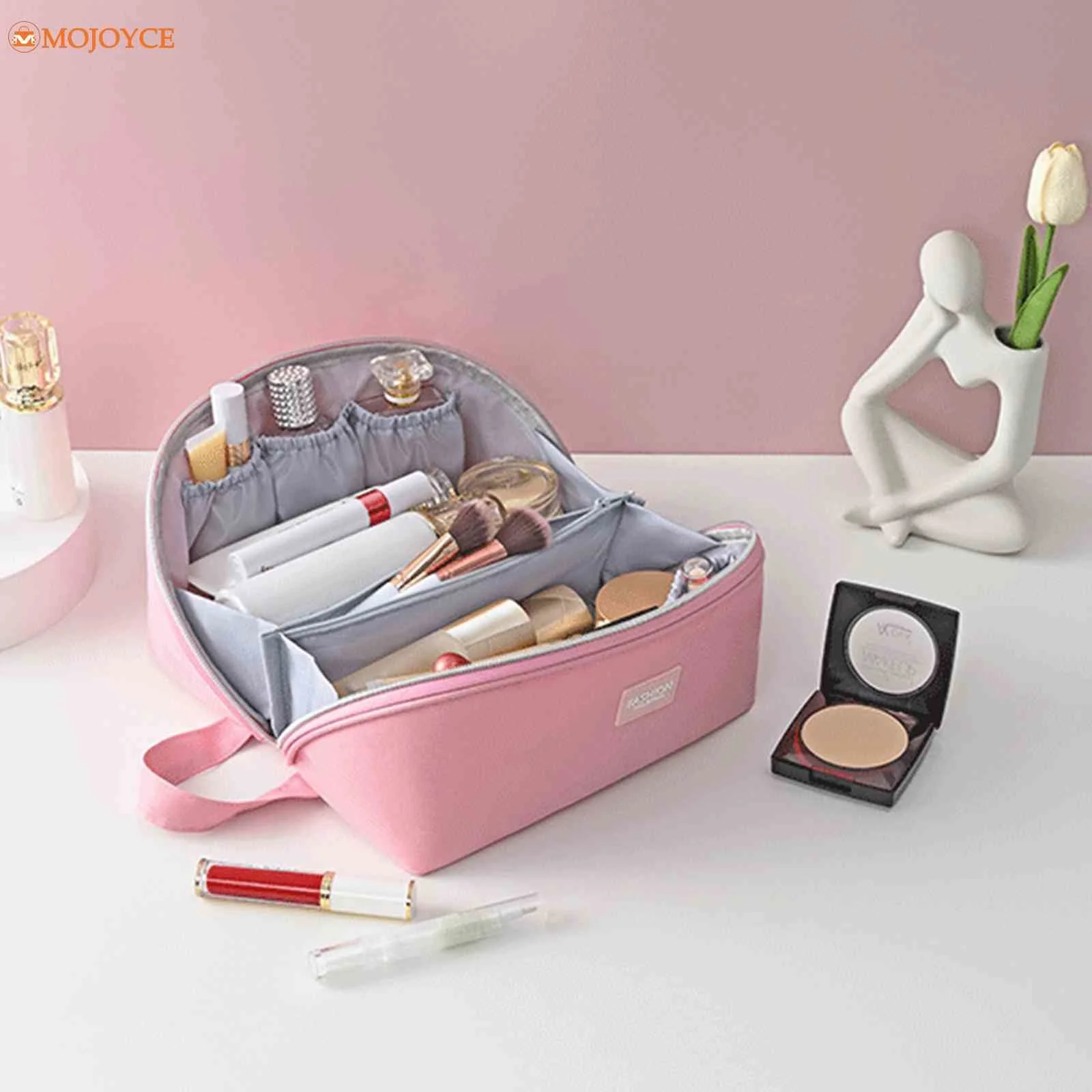 

Travel Bra Organizer Zipper Underwear Makeup Organizer Bag Oxford Cloth Portable With Handle Large Capacity For Camping Vacation