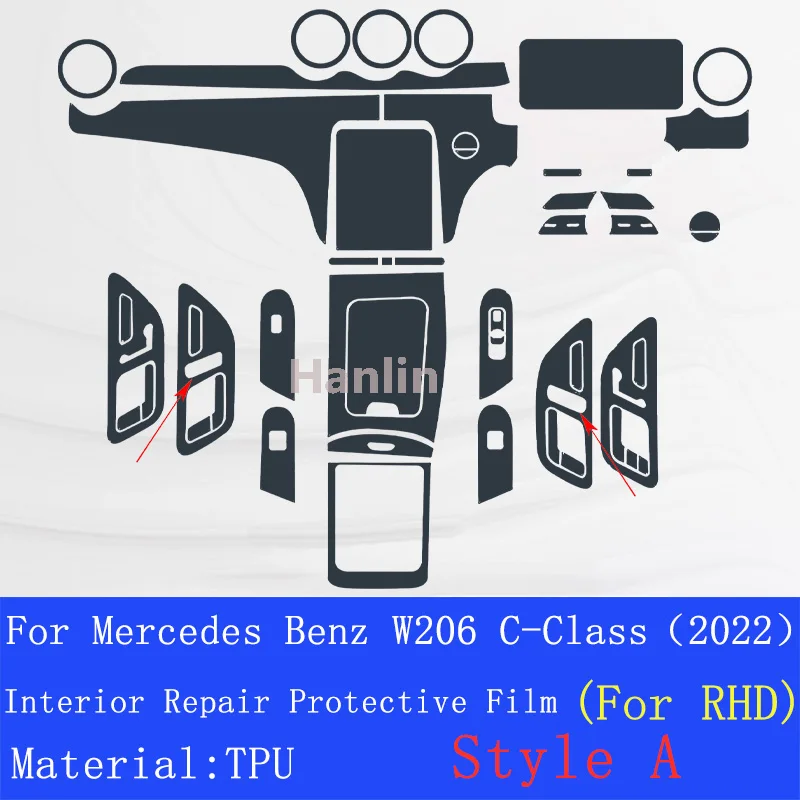 Для Mercedes Benz W206 C-Class(2022) Автомобильная GPS-навигация ЖК-экран фотозащита