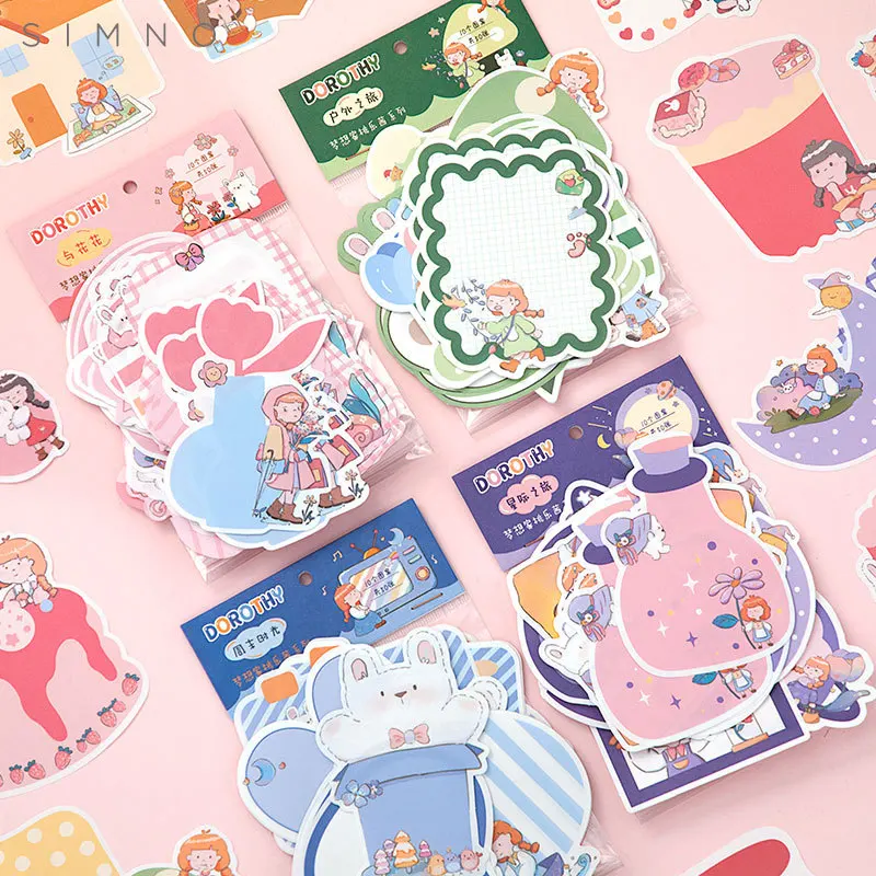 

20sets/lot Memo Pads Sticky Notes dreamer dorothy Junk Journal Paper diary Scrapbooking Stickers Office