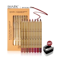 imagic 8 color lipliner pencil long lasting waterproof professional soft smooth colorful matte lipstick cosmetics makeup tool