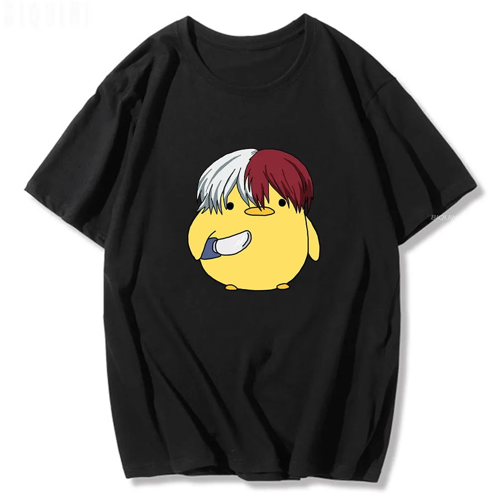 My Hero Academia T Shirt for Men 100 Cotton Cute Shoto Todoroki Knife Chick Meme Harajuku Children Streetwear Tops Unisex Prints