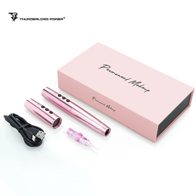 

Biomaser TP006 Wireless Tattoo Permanent Makeup Pen Machine Pink Powerful Dermograf Professional Cordless Battery Tattoo Machine