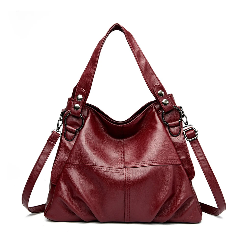 

Soft Genuine Leather Shoulder Bag Women 2023 New Luxury Handbag Female Casual PU Leather Crossbody Bag Designer Tote Handbag