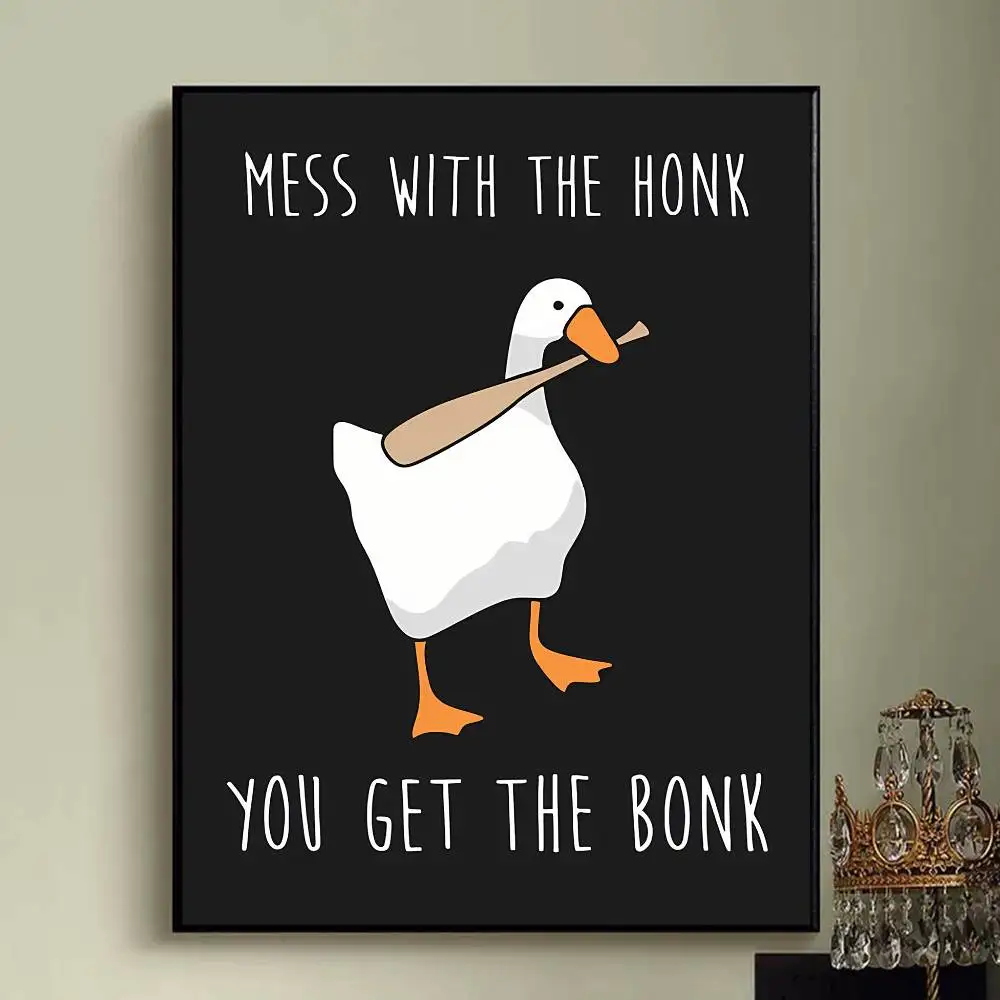 Фото Забавный постер D-DucK Goose meme, многоцелевой настенный художественный постер для гостиной, спальни, офиса, прихожей, бара, домашнего декора, подарок №4
