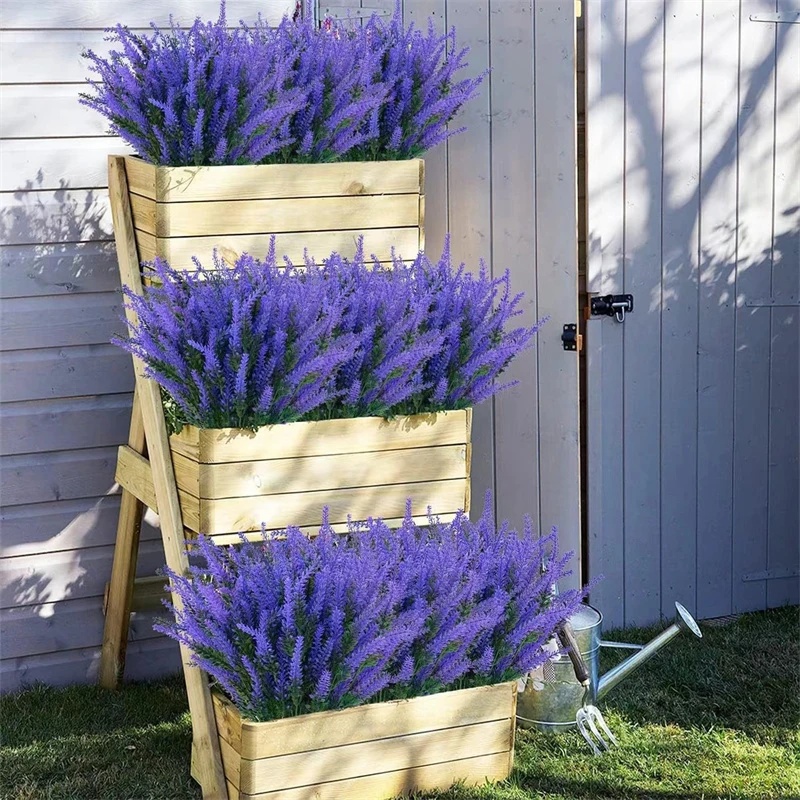 Пластиковый имитация букета искусственный цветок лаванды свадебный