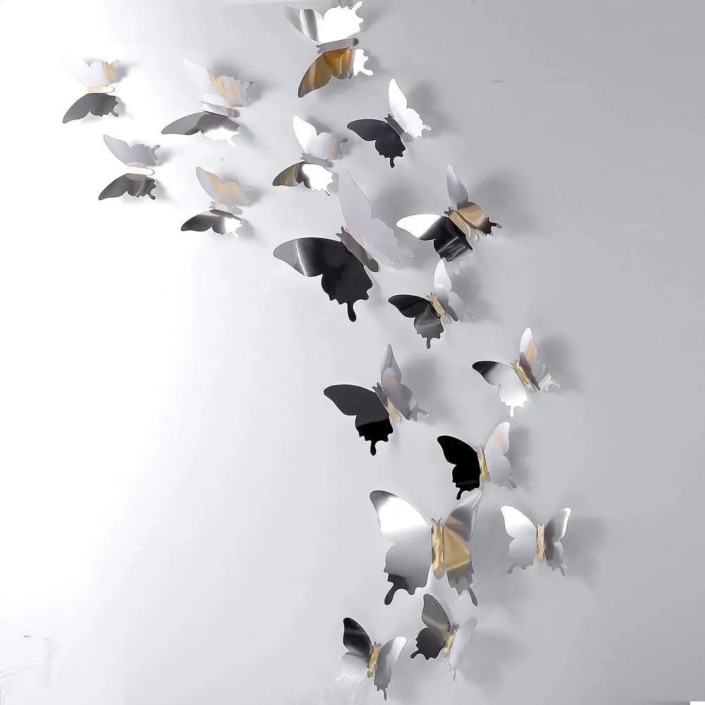 

12Pcs 3D Butterflies Wall Sticker Removable Butterfly Wall Decals Butterfly Wall Mural for Home Bedroom Living Room Decoration