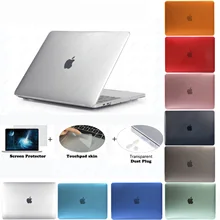 13 14 Pro Air M2 Case Crystal Cover For 11 12 Macbook 13.3 Retina 16 Touchbar 15 M1 Max Touchpad Skin Dust Plug Screen Protector