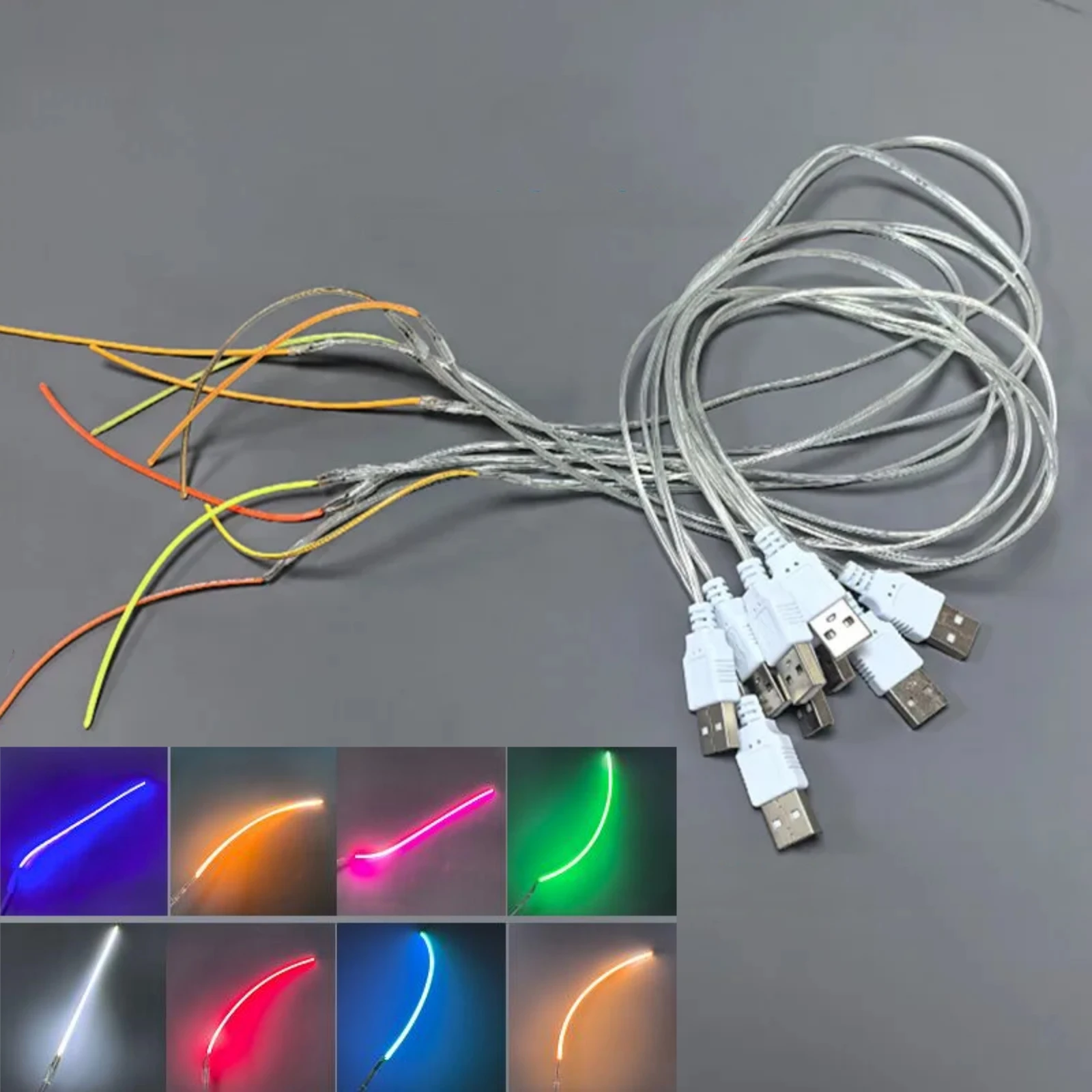 Фото Гибкая светодиодная нить накаливания USB 5 В постоянного тока 360 °   Светящиеся светящиеся гибкие DIY креативные детали лампы Эдисона, диодное освещение №4