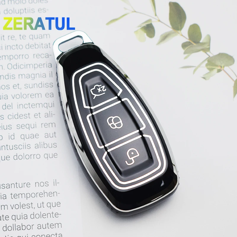 

For Ford Fiesta Focus 3 4 Mondeo Ecosport Kuga Focus ST TPU Shell Fob Holder Protector Car Remote Smart Key Case Cover