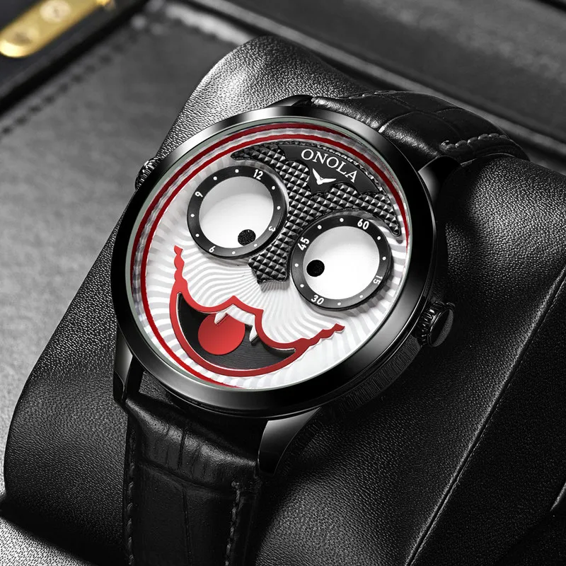 

ONOLA топовый бренд Ограниченная серия дизайнерские Роскошные модные кожаные ремешки сплав кварцевые Смарт-часы для мужчин Relogio Masculino Reloj