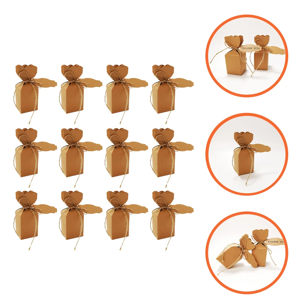 

50 комплектов, стандартная Подарочная коробка, крафт-бумага, коробка для конфет из крафтовой бумаги, вечерние Goodies Box