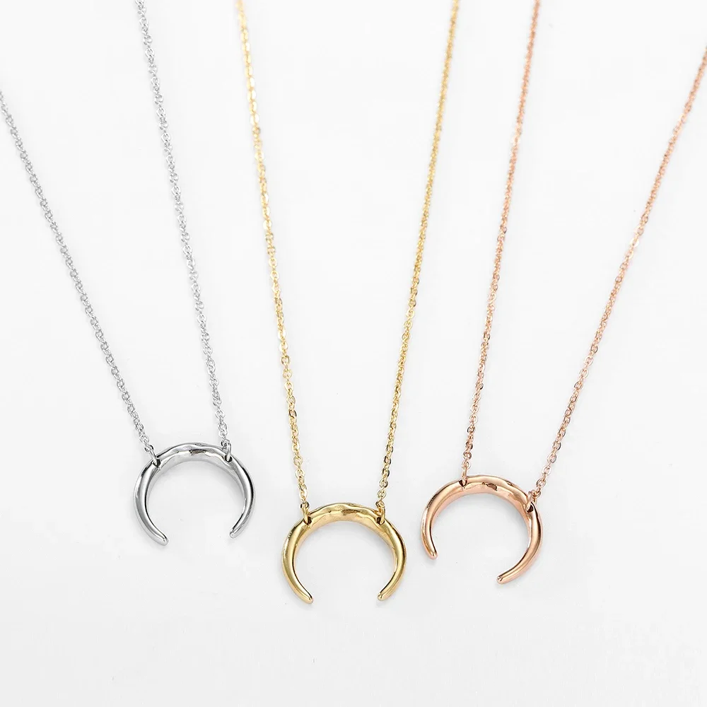 Ожерелье с подвеской в виде Луны ожерелье из нержавеющей стали Женский чокер