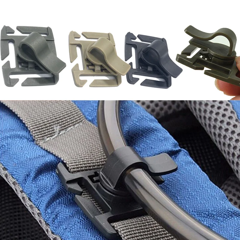 

Drinking Tube Clip Rotatable Molle Hydration Bladder Drinking Tube Trap Hose Webbing Clip Fits 2 PCS for Camelbak-Water Pack Bag