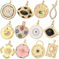 turkish evil blue eye charms for jewelry making supplies boho cute gold color earrings diy necklace bracelet keychain pendant